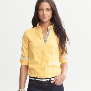 Banana Republic Oxford Yellow Button Down Shirt